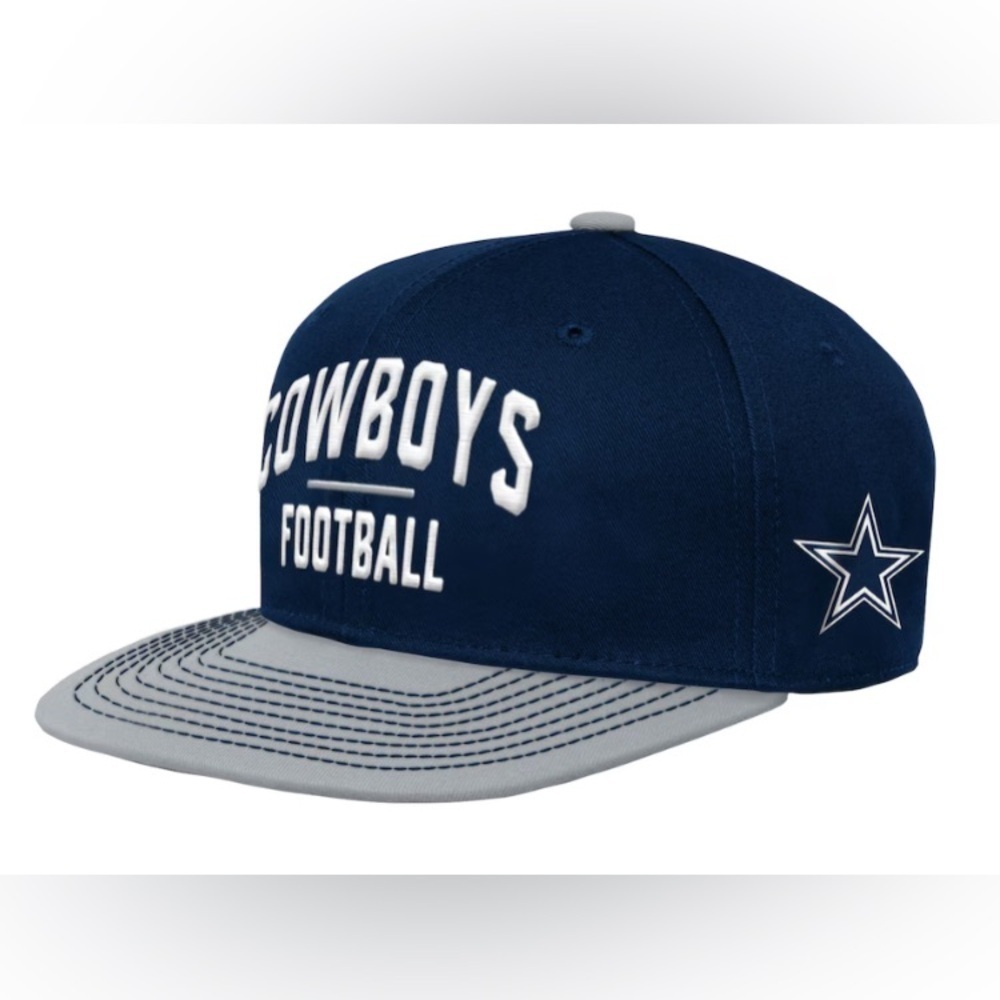 NEW - Youth NFL Dallas Cowboys Navy/Silver Lock Up Snapback Hat